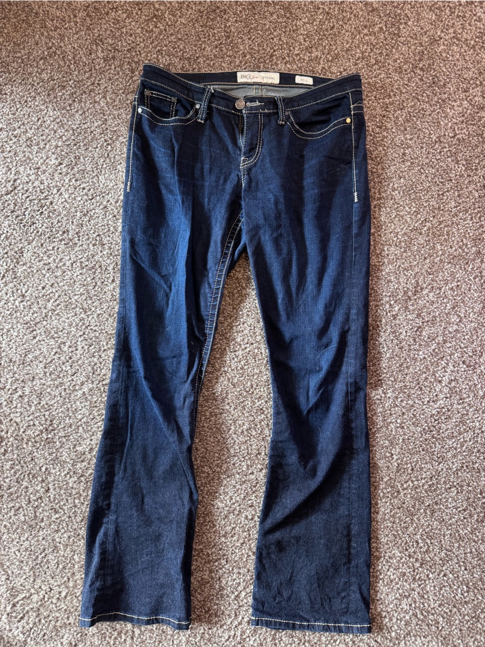 Buckle BKE Payton Bootcut Jeans Womens Size 31L Dark Wash Stretch Denim